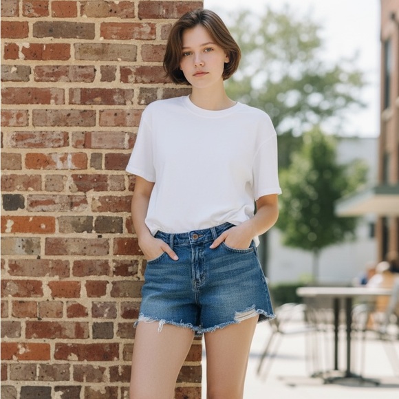 Judy Blue Pants - Judy Blue Frayed Hem Jean Shorts